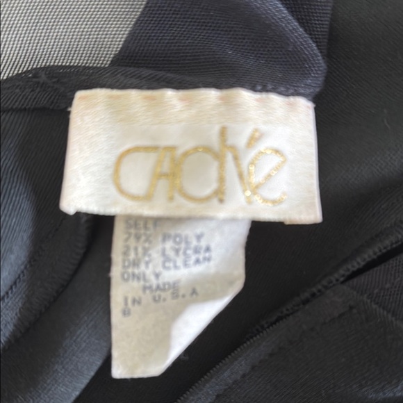 Cache Black Sheath Dress with Long Sleeves and Mandarin Collar - Picture 3 of 3